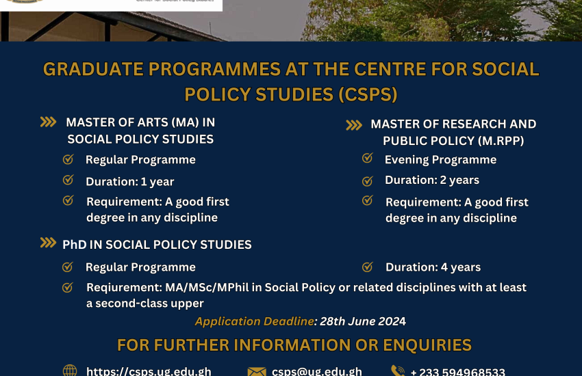 Graduate programmes at CSPS